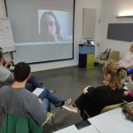 Fotografía de los integrantes del Grupo Motor en la primera jornada de reuniones